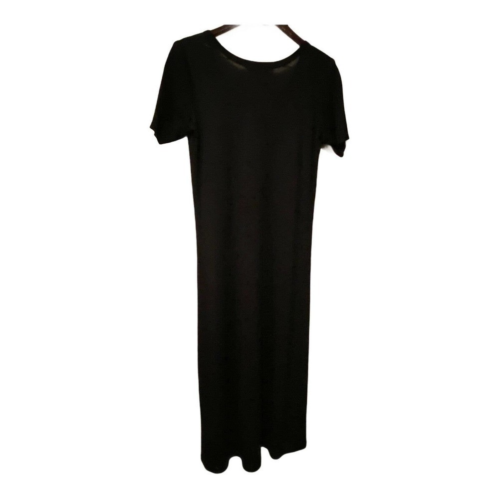 Exclusively Misook Short Sleeve Dress Midi Length Pullover Black Size Small - Picture 2 of 12